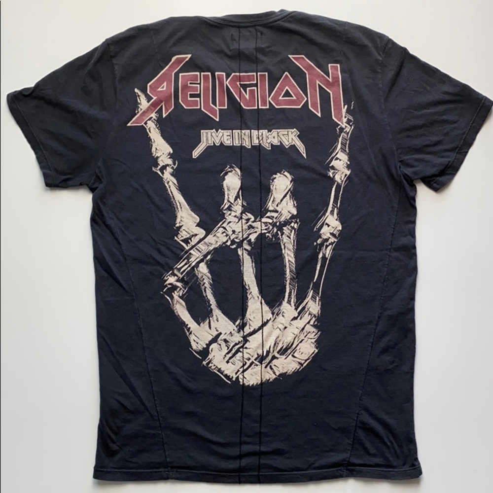 Religion black T shirt size L